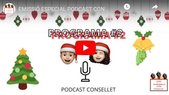 El Consellet emet el podcast especial de Nadal i Cap d'Any
