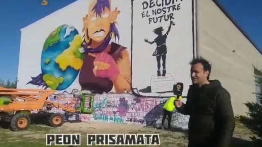 Mural acabat de l'artista mollerussenc Peon Prisamata 