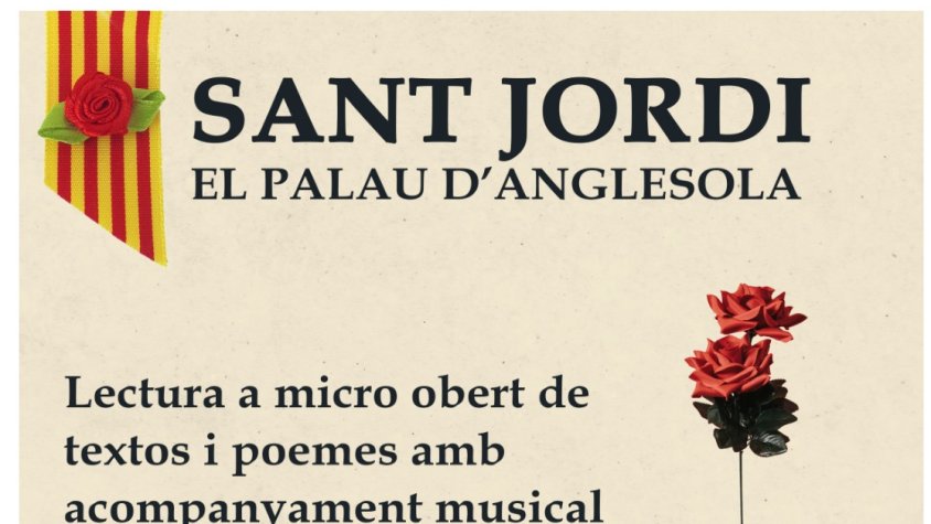 Lectura de textos i poemes la Diada de Sant Jordi a la plaça de la Generalitat