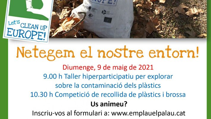 Participa a l'EUROPEAN CLEAN UP DAY! el diumenge 9 de maig al Palau d'Anglesola