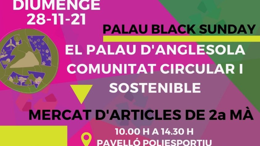 El proper diumenge Mercat de 2a mà - Palau Black Sunday al Palau d'Anglesola