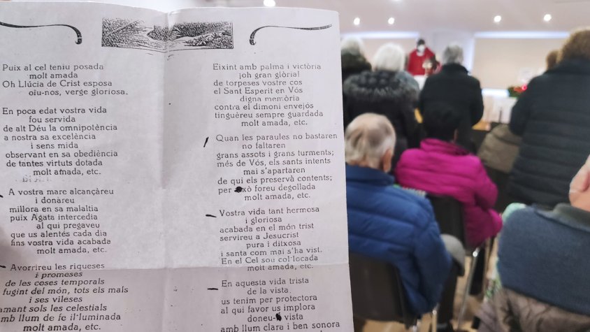 Celebració de santa Llúcia al Palau d'Anglesola 