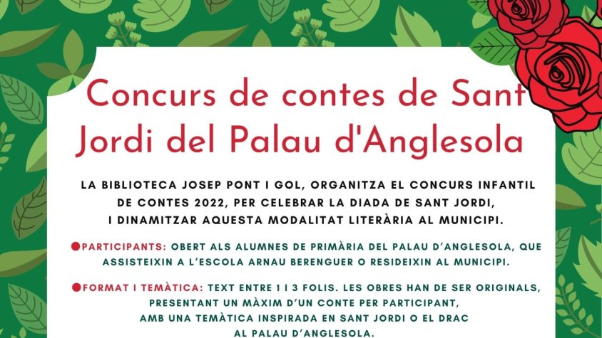 Concurs infantil de contes per Sant Jordi del Palau d'Anglesola