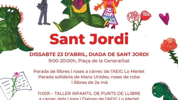 Programa de la revetlla i diada de Sant Jordi al Palau d'Anglesola