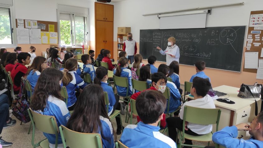 L'Associació de Donants de Sang Pla d'Urgell amb el projecte "Anem a l'escola"