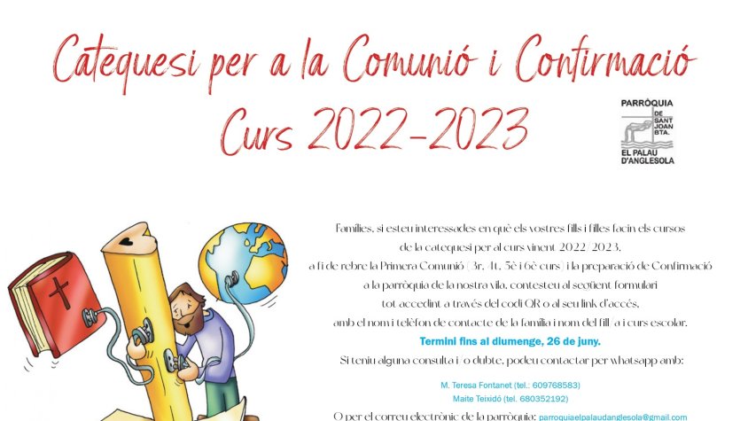 Famílies interessades Catequesi curs 2022-23