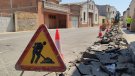 Inici de les obres a la carretera que travessa el Palau d'Anglesola