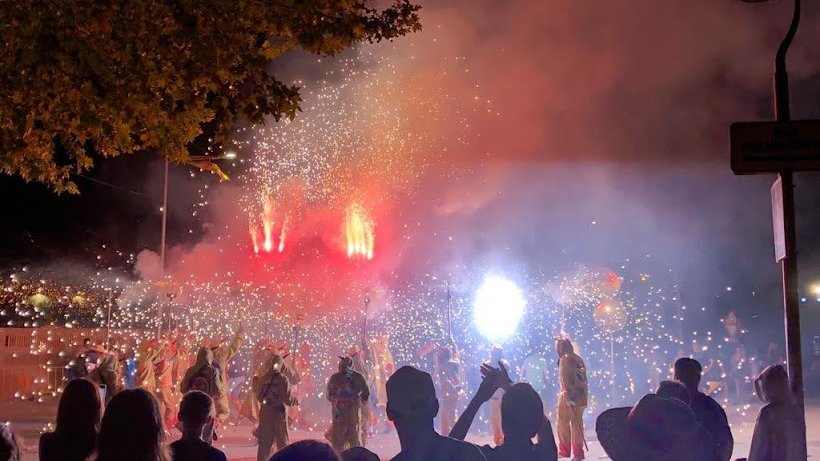Correfocs amb la colla de Diables de Badalona