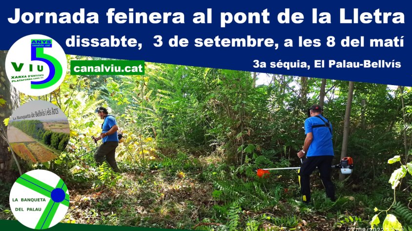 Jornada feinera al pont de la Lletra, 3a Séquia del Canal d'Urgell