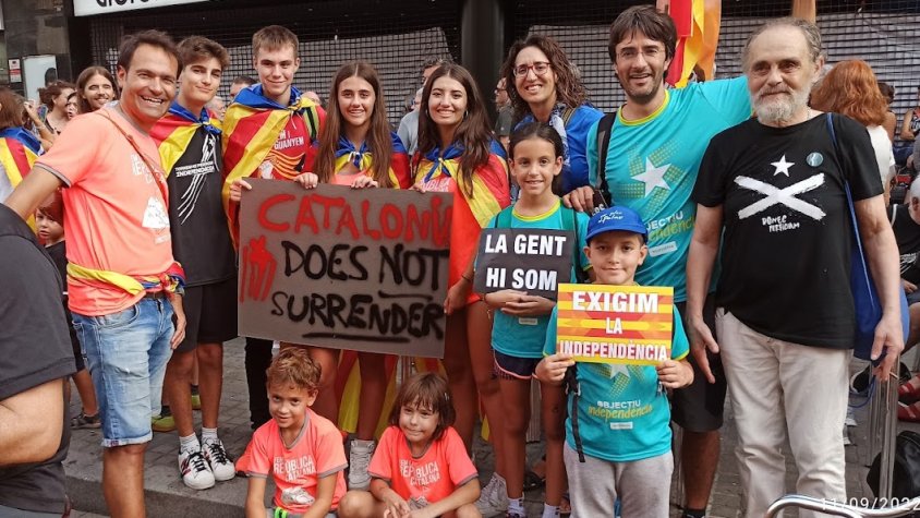Palauanglesolins i gent del Pla d'Urgell a la manifestació a Barcelona