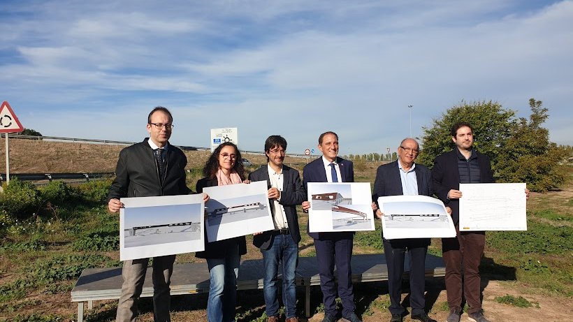 Presentació de la futura passarel·la per anar del Palau d'Anglesola a Mollerussa