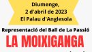 Diumenge de Rams al Palau d'Anglesola: rams d'olivera i llorer i representació del Ball de la Moixiganga
