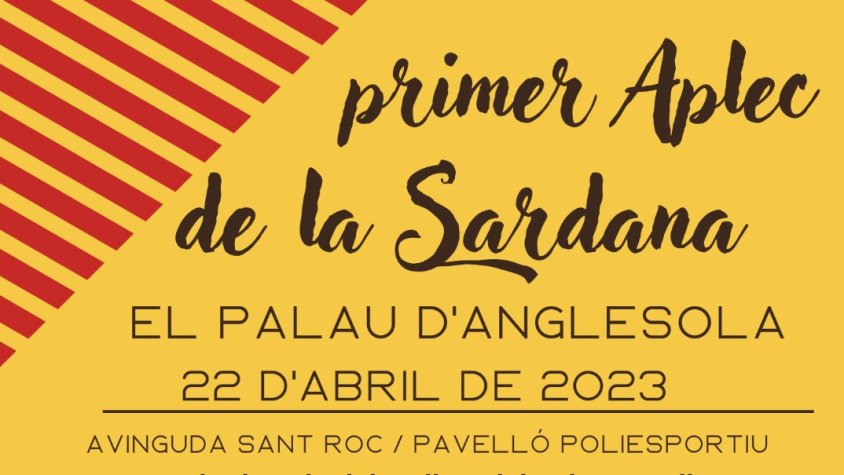 El 22 d'abril: primer aplec de la Sardana al Palau d'Anglesola