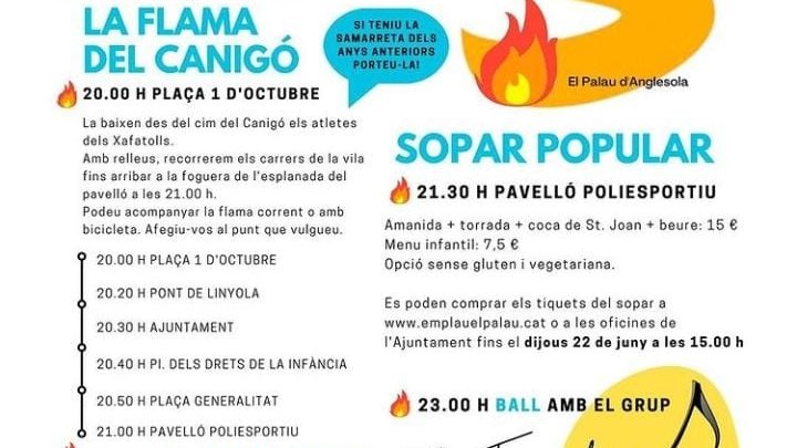 Revetlla de Sant Joan 2023 al Palau d'Anglesola