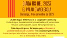 Celebració de la Diada 11S al Palau d'Anglesola