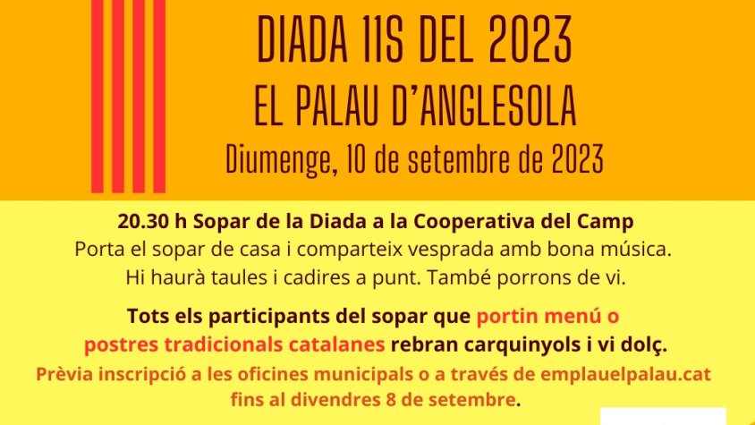 Celebració de la Diada 11S al Palau d'Anglesola