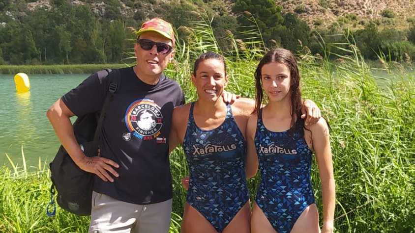 La Laura Bota i l'Abril Matamoros participen en la XIII Travesia del Pantà de Sant Llorenç de Montgai