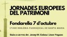Jornades Europees del Patrimoni 2023 a Fondarella el 7 d'octubre