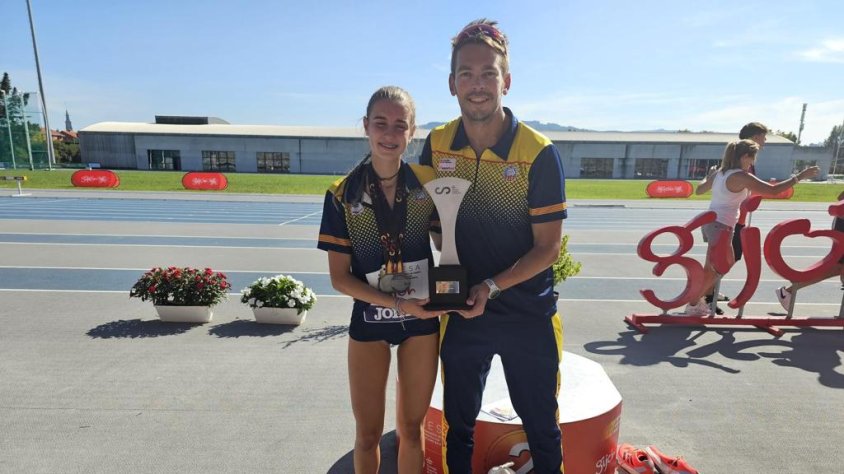 Dos palauanglesolins, el Fran Carrillo i la Maria March han viatjat al Campionat d'Espanya d'Atletisme