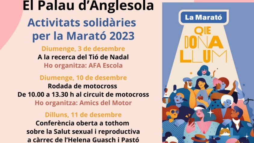 Activitats solidàries per la Marató 2023 al Palau d'Anglesola