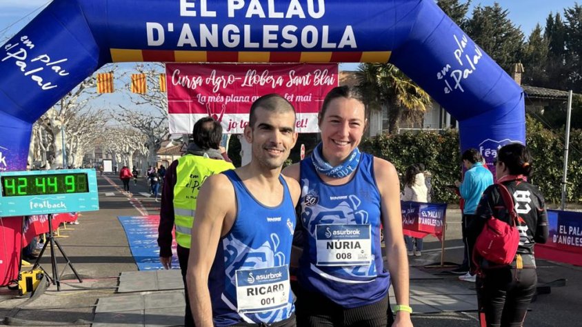 Ricard Pastó i Núria Tilló guanyadors de la cursa de Sant Blai 2024