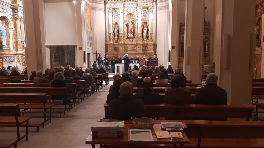Assaig obert de cant gregorià al l'església parroquial del Palau d'Anglesola