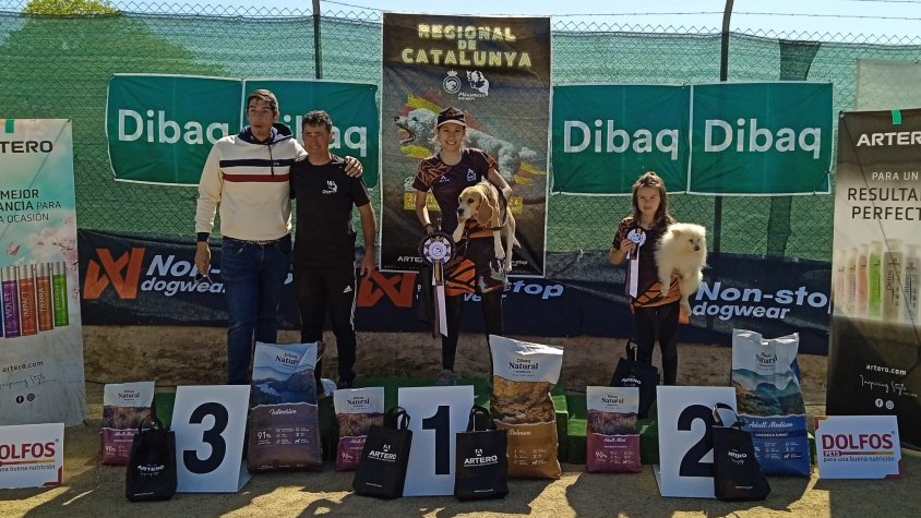 Doble podi de Mar Baró i Kira en el Regional de Catalunya d'Agility