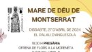 Celebració de la Mare de Déu de Montserrat al Palau d'Anglesola