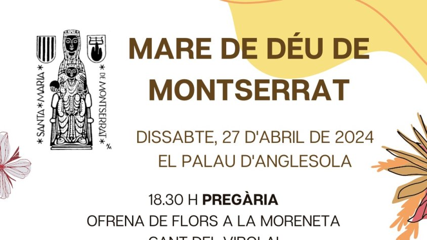 Celebració de la Mare de Déu de Montserrat al Palau d'Anglesola