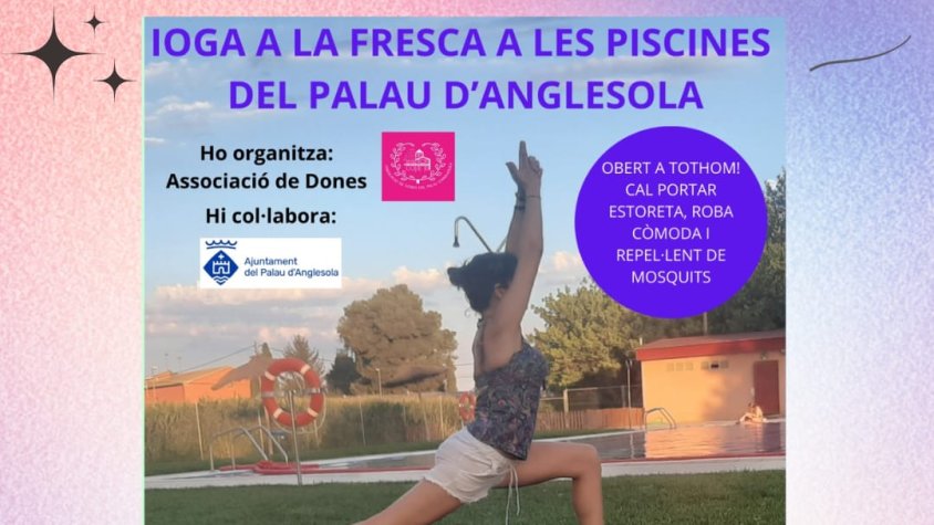 Ioga a les piscines del Palau d'Anglesola