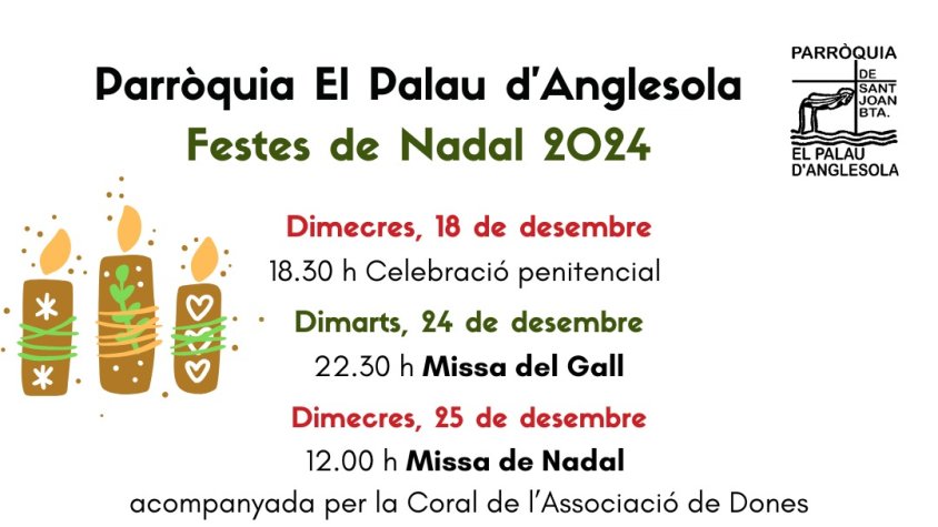 Festes de Nadal a la Parròquia del Palau d'Anglesola