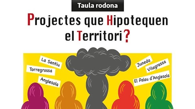 Un representant del Palau d'Anglesola participa a la taula rodona "Projectes que hipotequen el Territori?
