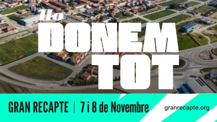 El 7 i 8 de novembre se celebra el Gran Recapte a Catalunya