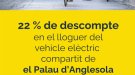 El Palau d'Anglesola impulsa l'ús del vehicle elèctric compartit reduint el preu del lloguer